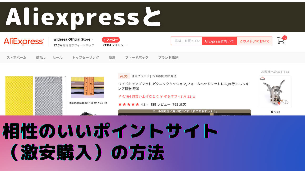 Aliexpressと相性のいいポイントサイト